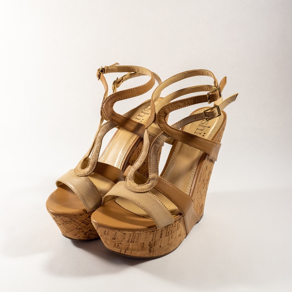 Shi by Journeys Maggie Cork Wedge Tan